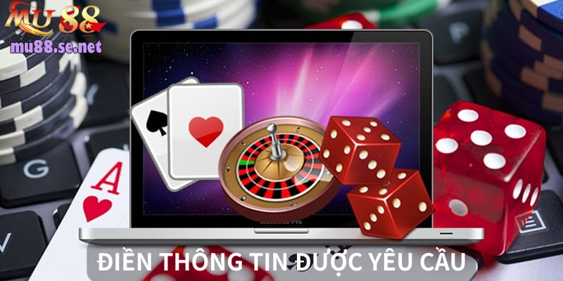 Điền các thông tin được yêu cầu để tạo tài khoản